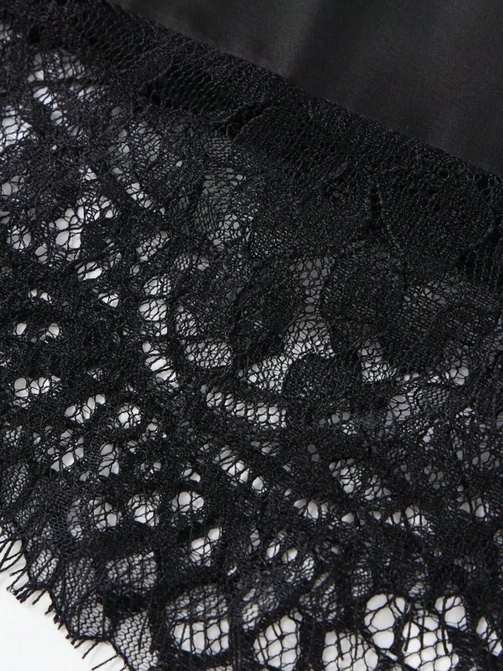 Apricot Elegant Women's Lace Trim Satin Cami with Spaghetti Straps Deep V-Neck - Picture 10 of 10